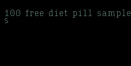 100 free diet pill samples