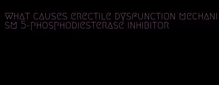 what causes erectile dysfunction mechanism 5-phosphodiesterase inhibitor