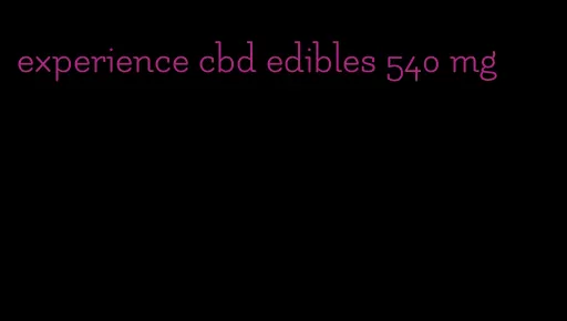 experience cbd edibles 540 mg