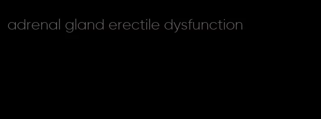 adrenal gland erectile dysfunction