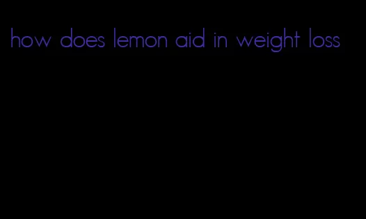 how does lemon aid in weight loss