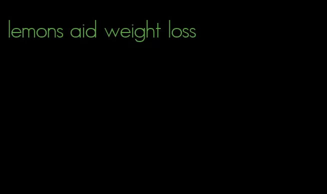 lemons aid weight loss