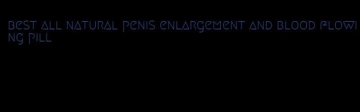 best all natural penis enlargement and blood flowing pill