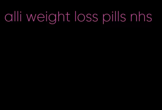 alli weight loss pills nhs