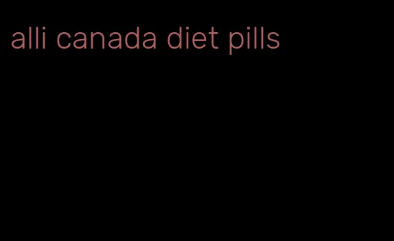 alli canada diet pills