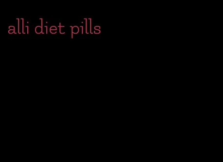 alli diet pills