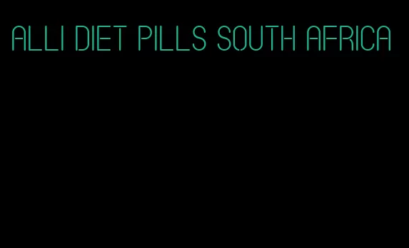 alli diet pills south africa