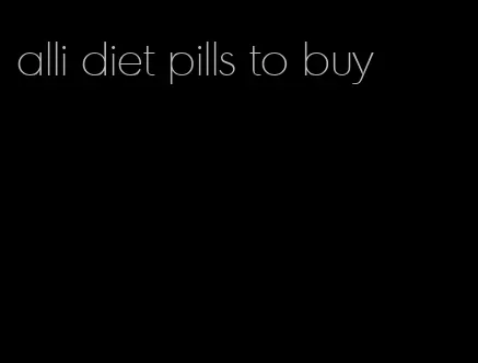 alli diet pills to buy