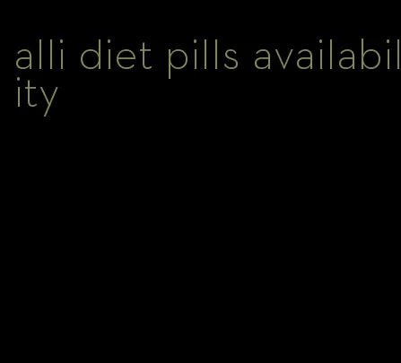 alli diet pills availability