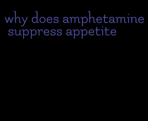 why does amphetamine suppress appetite