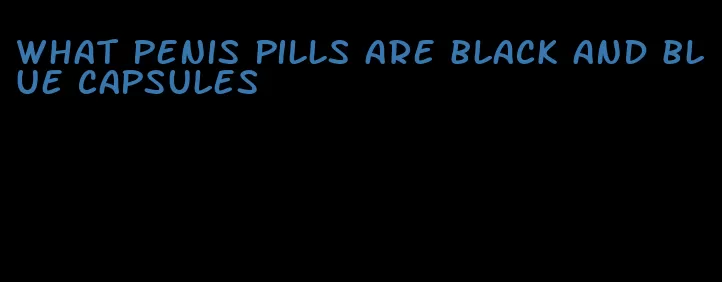 what penis pills are black and blue capsules