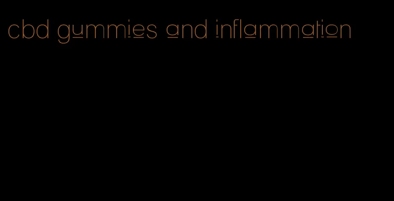 cbd gummies and inflammation