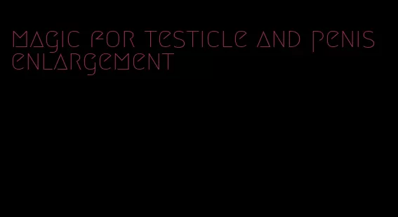 magic for testicle and penis enlargement