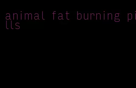 animal fat burning pills