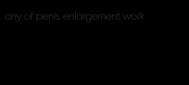 any of penis enlargement work