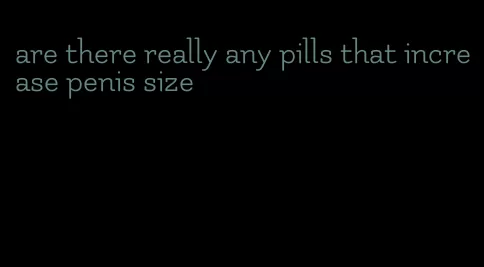 are there really any pills that increase penis size