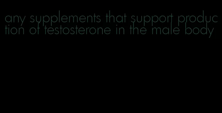 any supplements that support production of testosterone in the male body