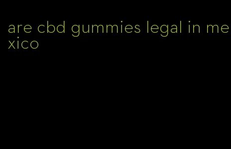 are cbd gummies legal in mexico