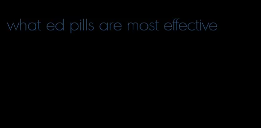 what ed pills are most effective