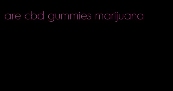 are cbd gummies marijuana