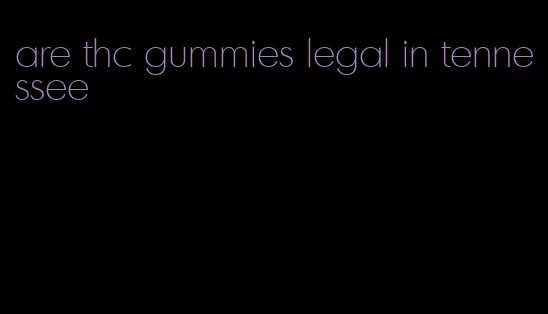 are thc gummies legal in tennessee