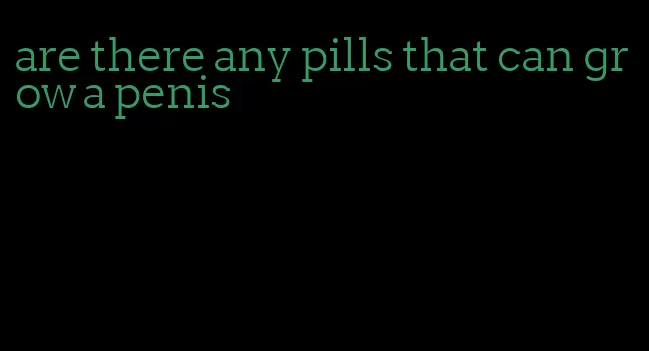 are there any pills that can grow a penis