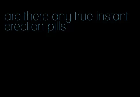 are there any true instant erection pills