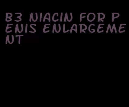 b3 niacin for penis enlargement