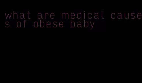 what are medical causes of obese baby