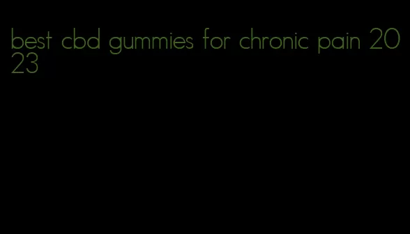 best cbd gummies for chronic pain 2023