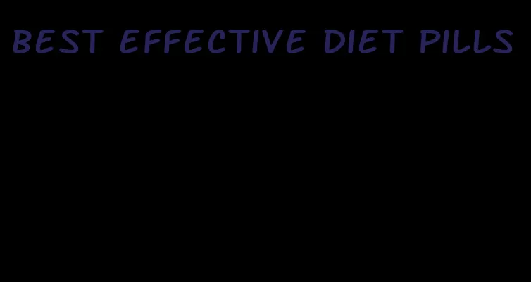 best effective diet pills