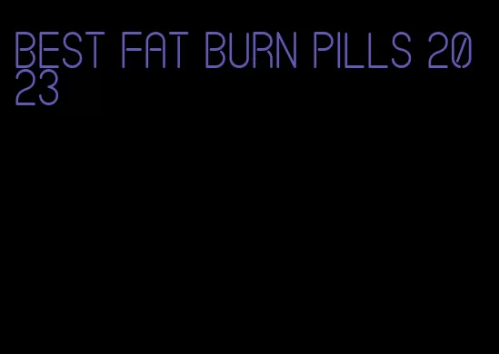 best fat burn pills 2023