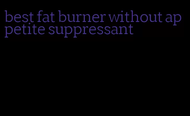 best fat burner without appetite suppressant