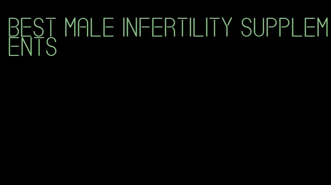 best male infertility supplements