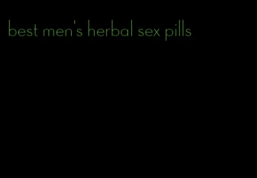 best men's herbal sex pills