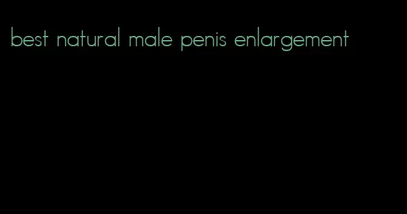 best natural male penis enlargement