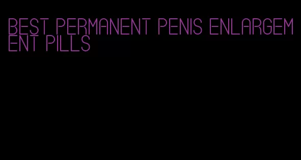 best permanent penis enlargement pills