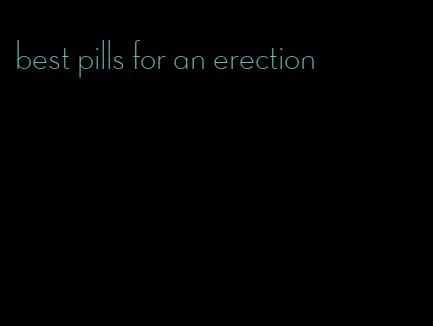 best pills for an erection