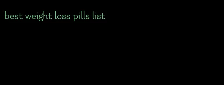 best weight loss pills list