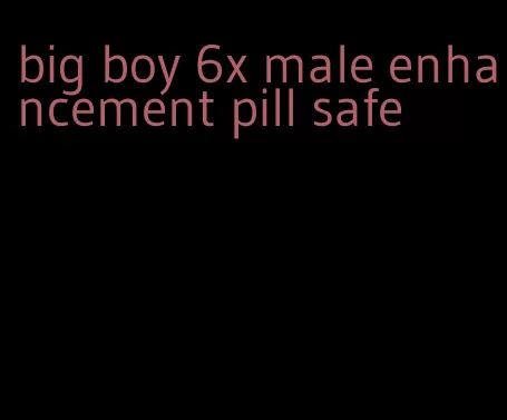 big boy 6x male enhancement pill safe