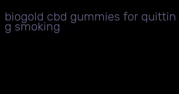 biogold cbd gummies for quitting smoking