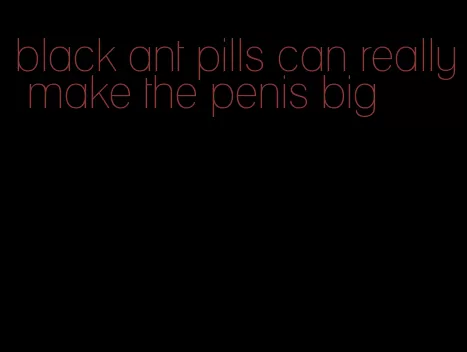 black ant pills can really make the penis big