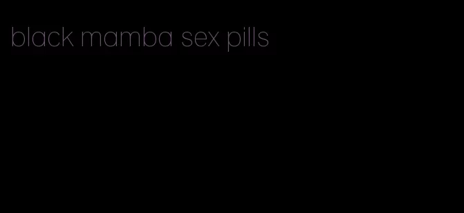 black mamba sex pills