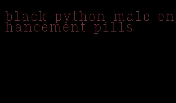 black python male enhancement pills