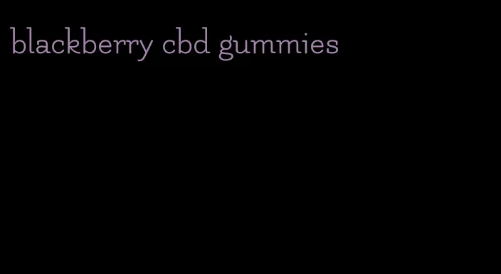 blackberry cbd gummies