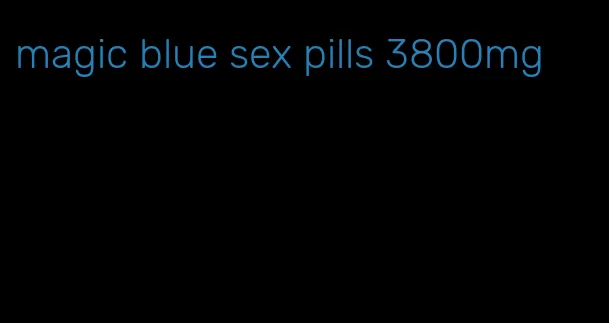 magic blue sex pills 3800mg