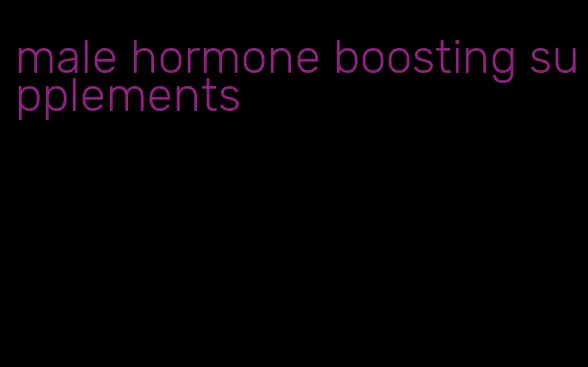 male hormone boosting supplements