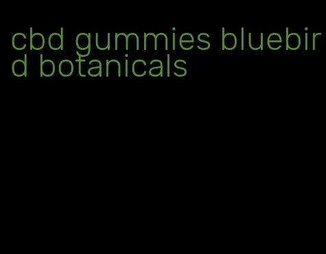 cbd gummies bluebird botanicals