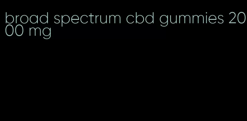 broad spectrum cbd gummies 2000 mg