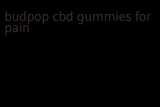 budpop cbd gummies for pain